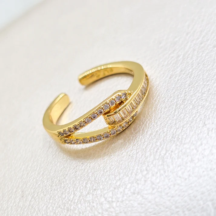 ANILLO SOVERING AJUSTABLE ORO LAMINADO 18K - 1