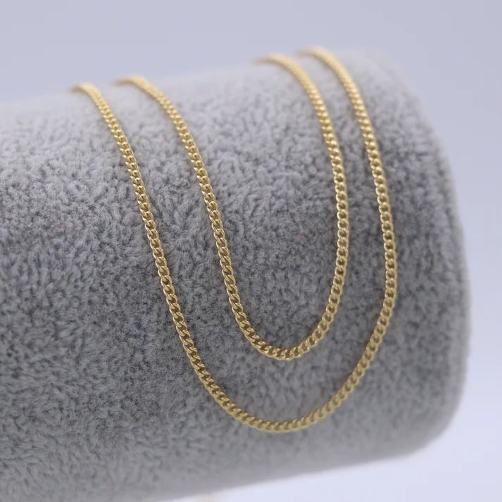 CADENA CUBANA DELGADA ORO LAMINADO 18K - 1