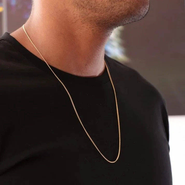 CADENA CUBANA DELGADA ORO LAMINADO 18K - 2