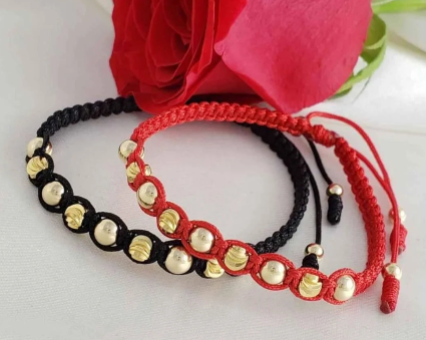 BRAZALETES CON ITALIANO PAREJAS ORO LAMINADO 18K - 1