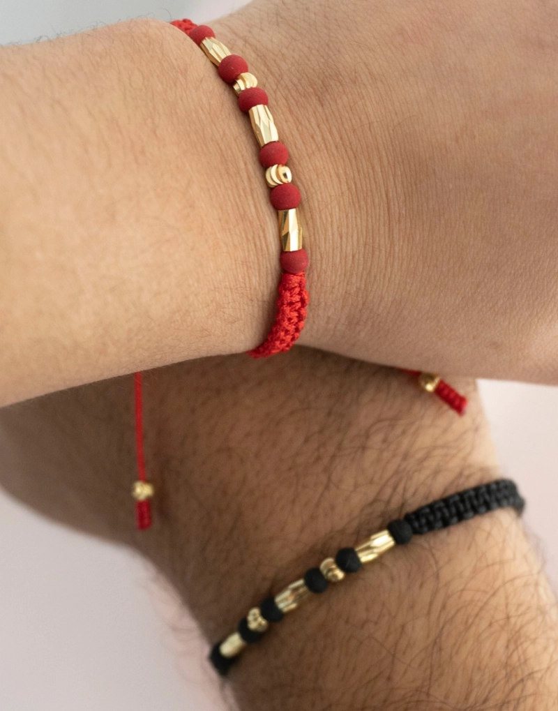 PAREJAS MACRAME  BALIN CANUTILLO ORO LAMINADO 18K - 3