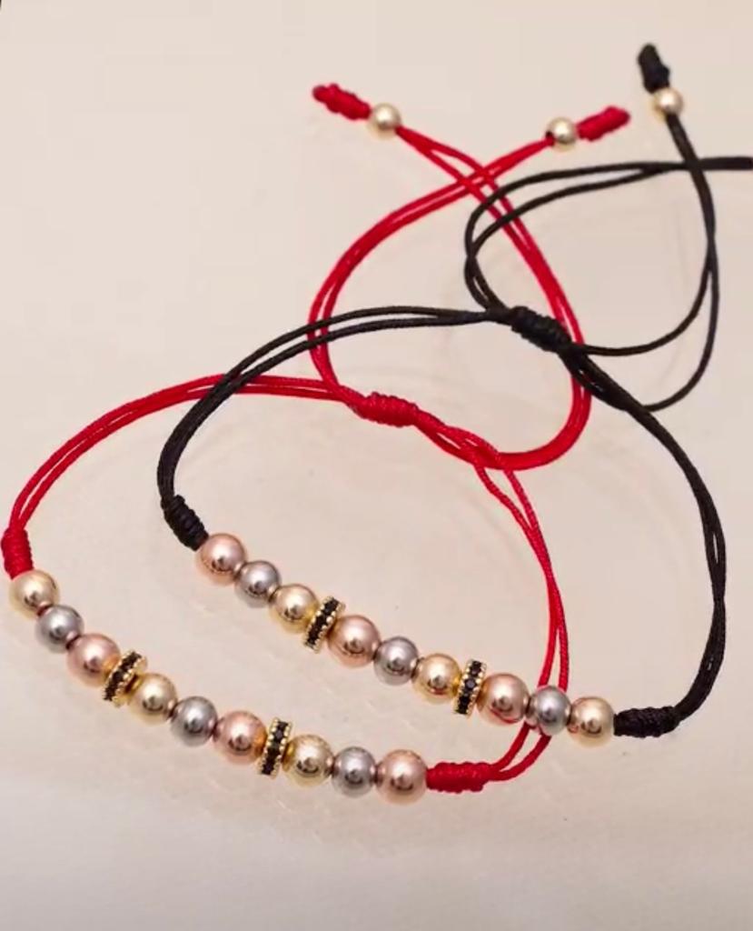 BRAZALETES PARA SAN VALENTIN TRES OROS ORO LAMINADO 18 - 1