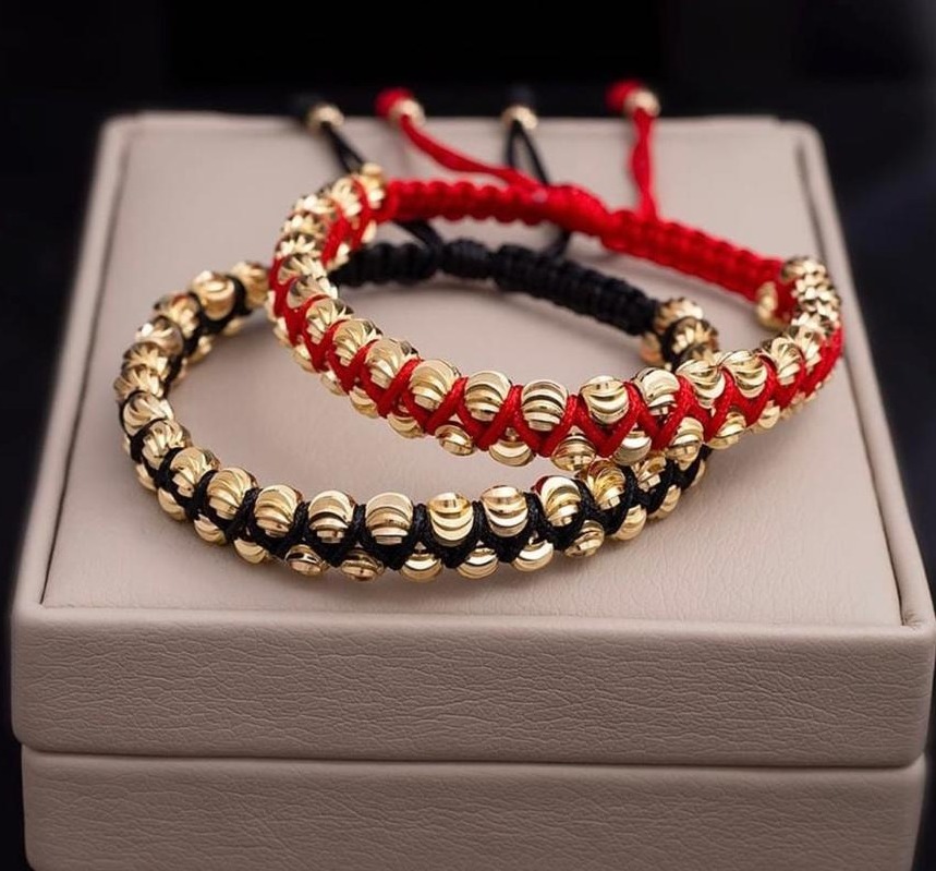 BRAZALETES ITALIANOS PARA PAREJAS ORO LAMINADO 18K - 1