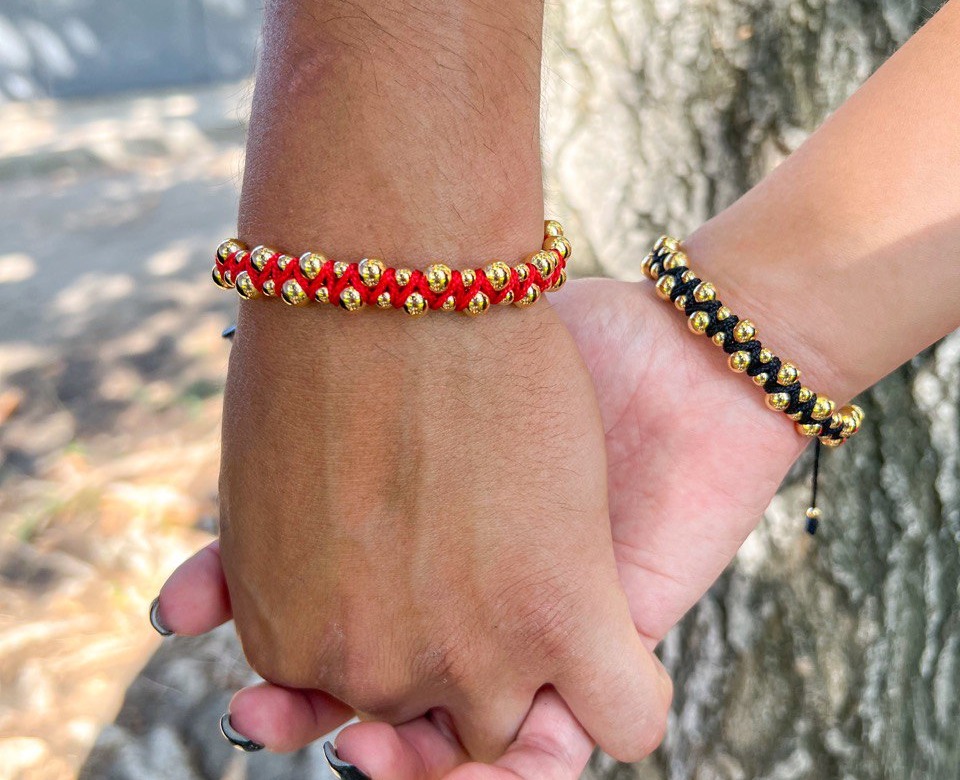 BRAZALETES VIP 6,4MM PAREJAS ORO LAMINADO 18K - 2