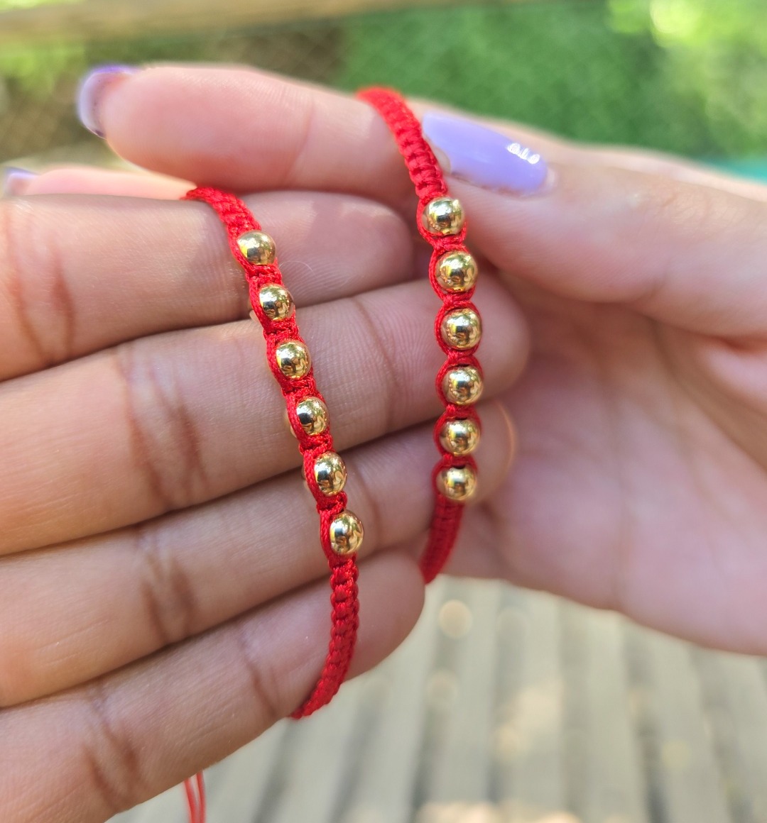 PULSERAS DE PROTECCION PAREJAS ORO LAMINADO 18K - 1