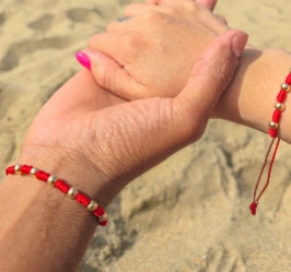 BRAZALETE SIETE NUDOS DE PROTECCION ORO LAMINADO 18K - 1
