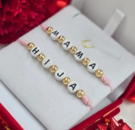 BRAZALETES MAMA E HIJA BALIN ORO LAMINADO 18K - 1