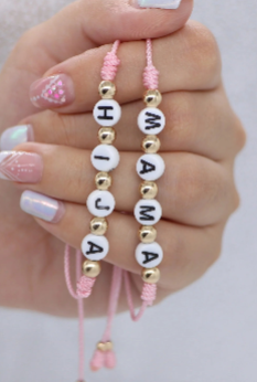 BRAZALETES MAMA E HIJA BALIN ORO LAMINADO 18K - 2