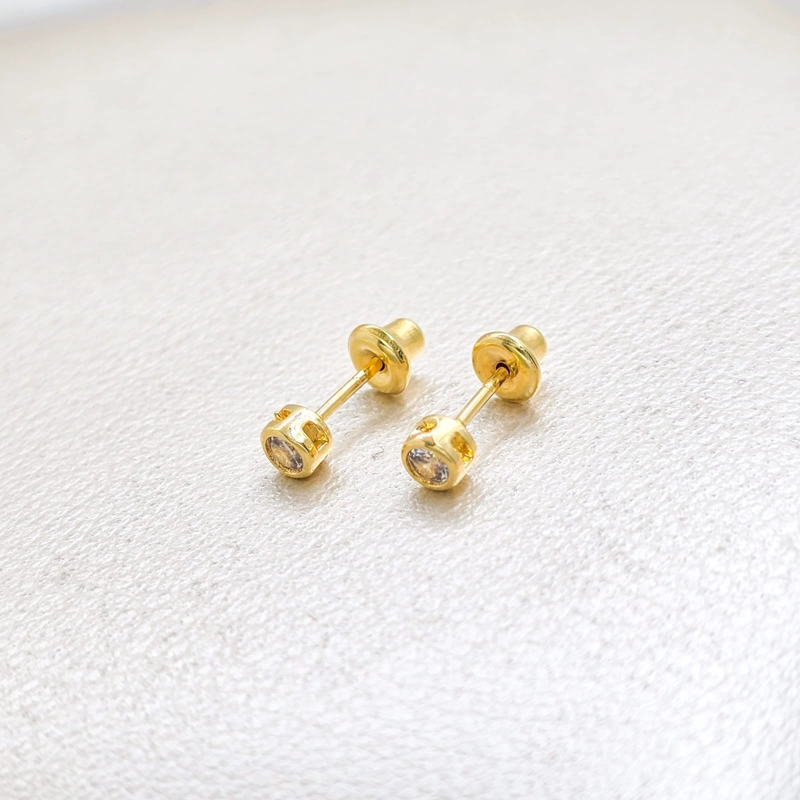 AROS CIRCLE PEQUEÑO 3,5MM ORO LAMINADO 18K - 1