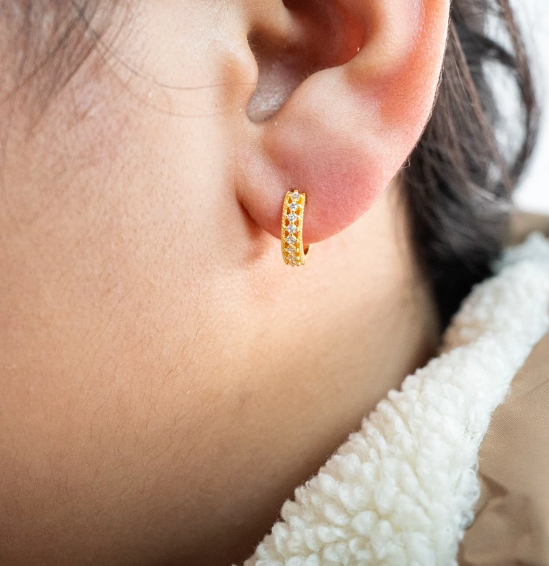 AROS CANDONGA OVAL ORO LAMINADO 18K - 2