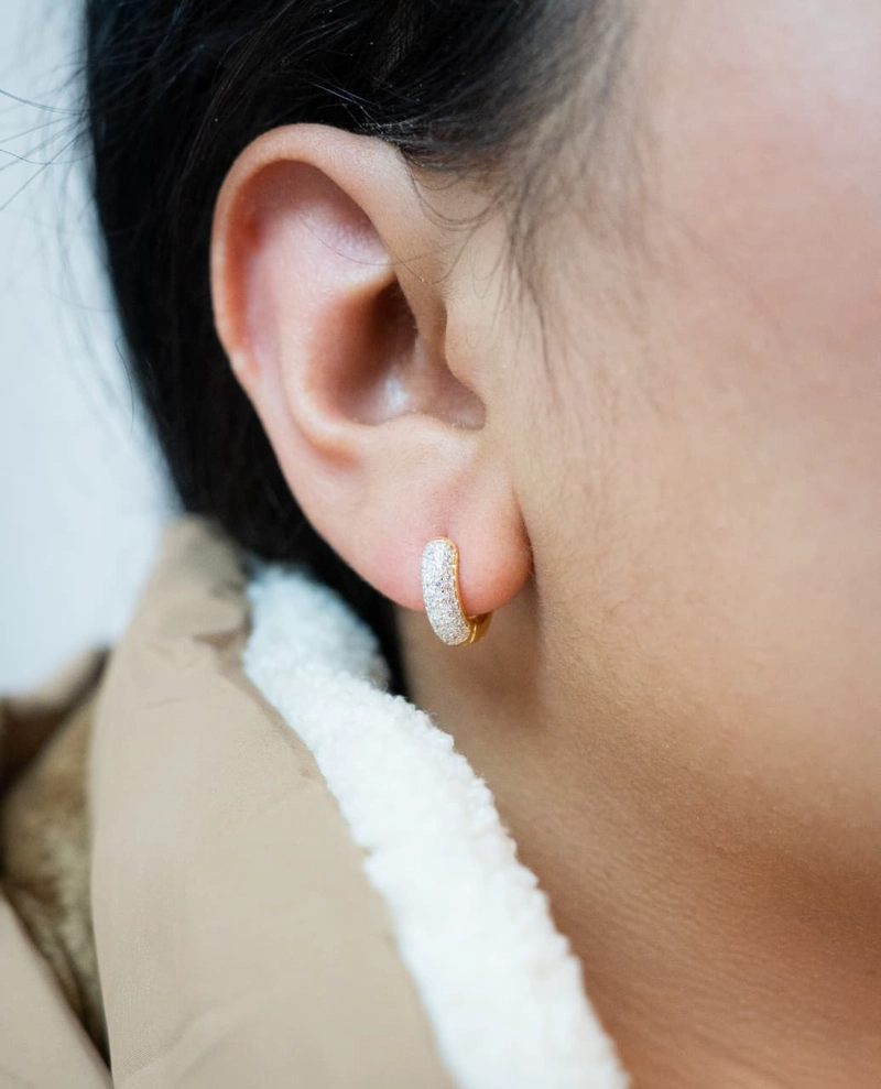 AROS CANDONGA ELEGANT 1.3CM ORO LAMINADO 18K - 2