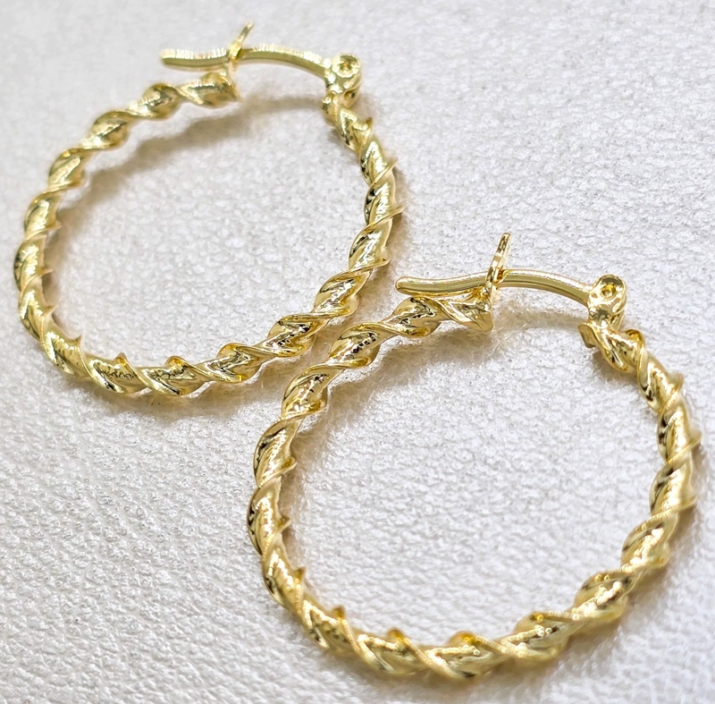 AROS CANDONGA TORNEADA ORO LAMINADO 18K - 1