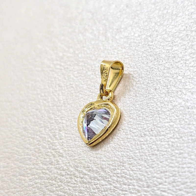 COLGANTE CORAZON CIRCONIAS ORO LAMINADO 18K - 1