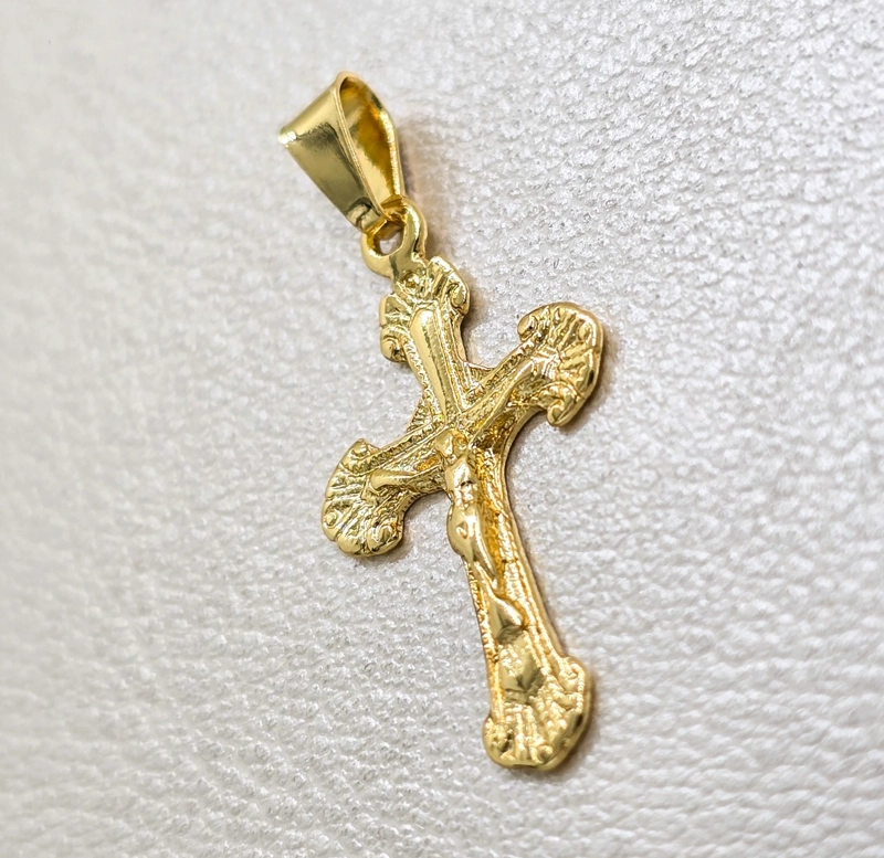 COLGANTE CRISTO MILAGROS ORO LAMINADO 18K - 1