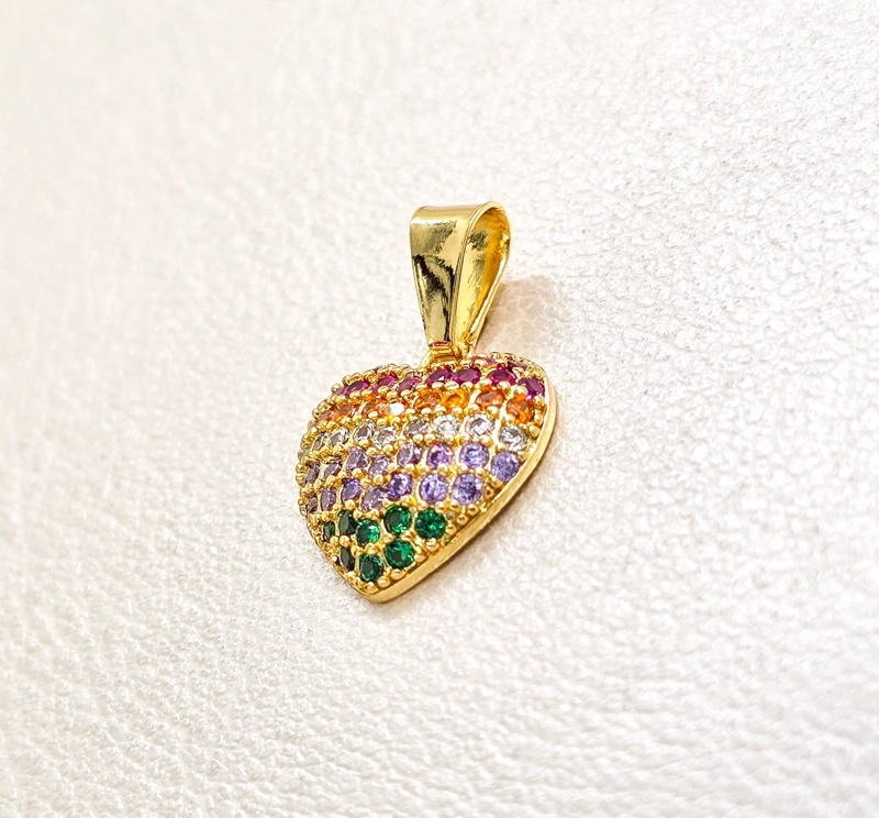 COLGANTE CORAZON COLORS ORO LAMINADO 18K - 1