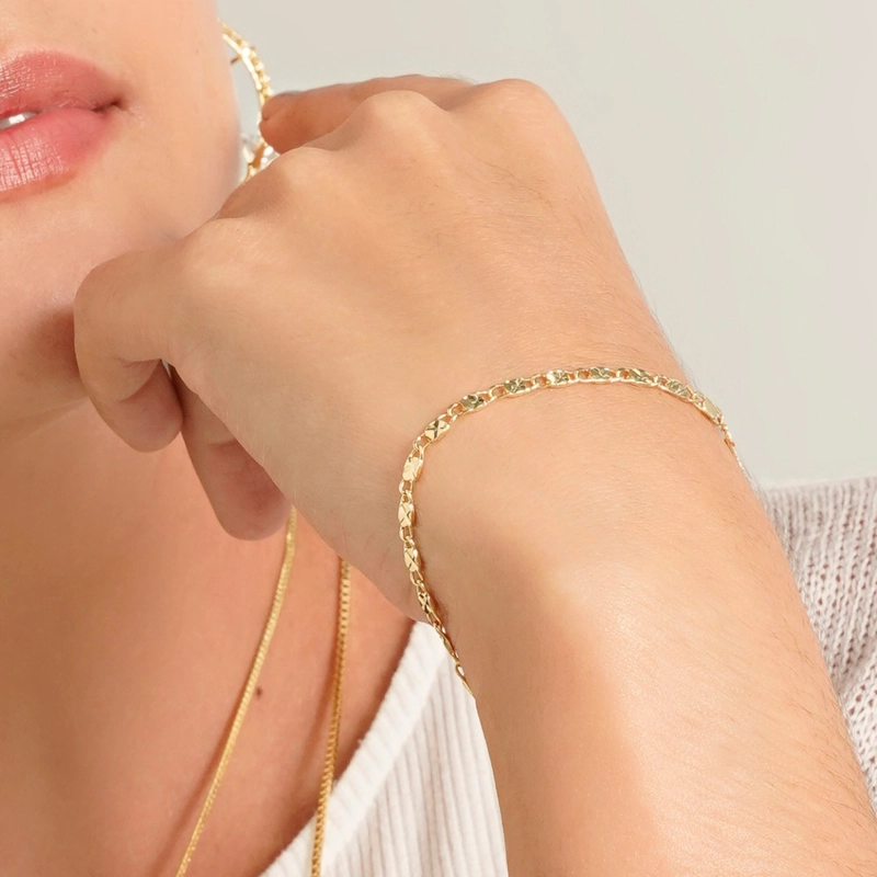 PULSERA DESTELLOS ORO LAMINADO 18K - 2