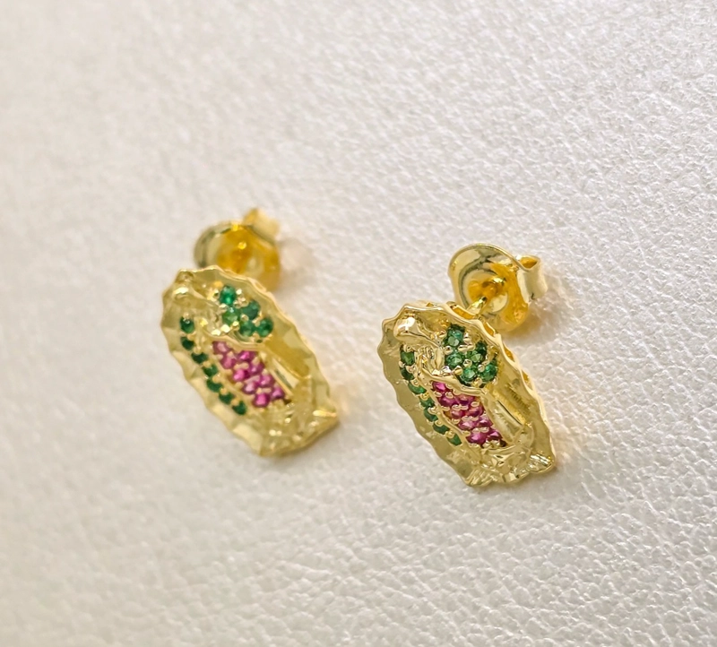 AROS GUADALUPE ADIAMANTADA COLORS ORO LAMINADO 18K - 1