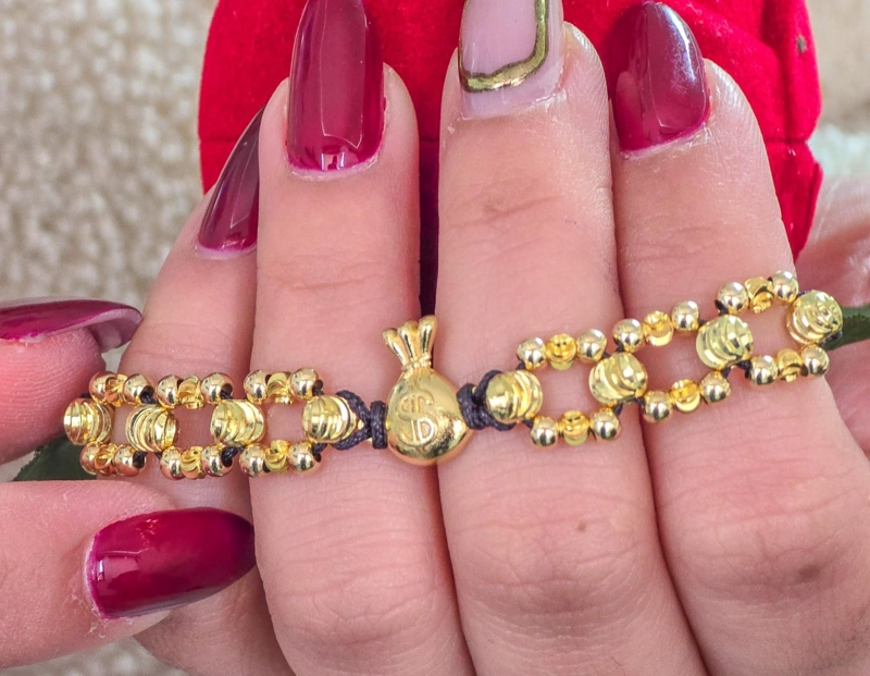 BRAZALETE AJUSTABLE ABUNDANCIA ORO LAMINADO 18K - 1