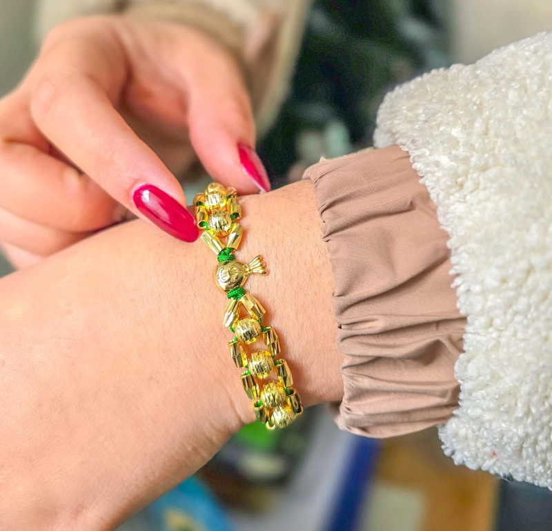 BRAZALETE SUERTE INFINITA ORO LAMINADO 18K - 1