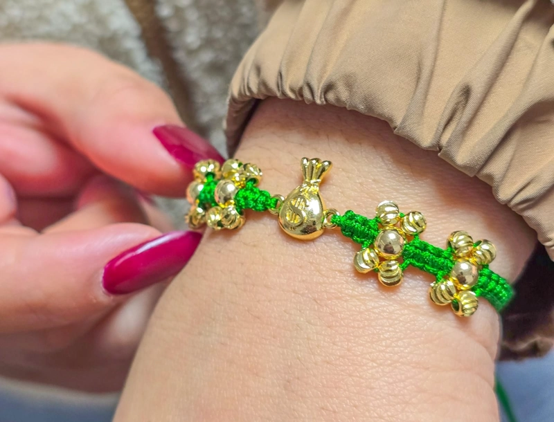 BRAZALETE DINERO INFINITO ORO LAMINADO 18K - 2