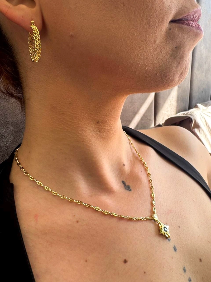 COLGANTE ESTRELLA CIRCONIA ORO LAMINADO 18K - 3