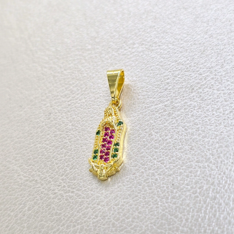 COLGANTE GUADALUPE SILUETA COLORS ORO LAMINADO 18K - 1