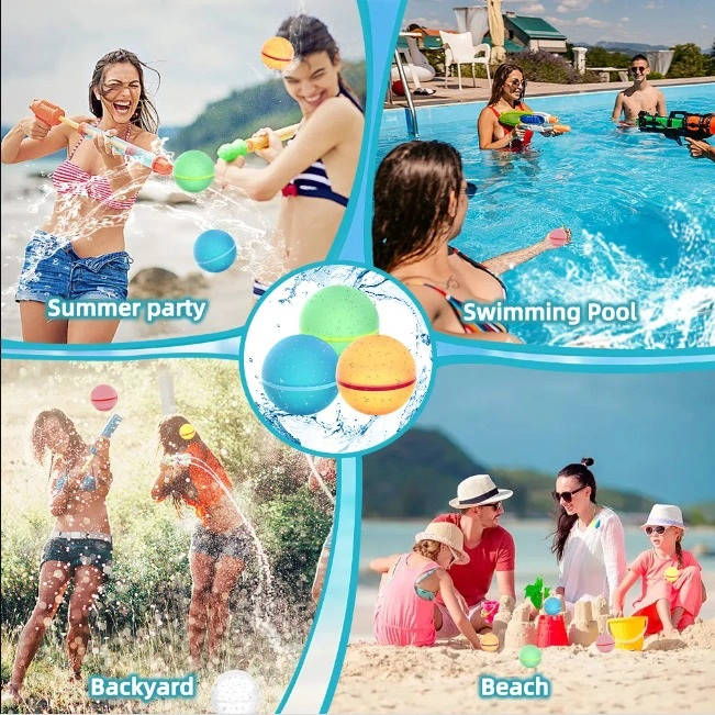 PACK 8 BOMBITAS DE AGUA REUTILIZABLES CON CIERRE MAGNÉTICO - 2