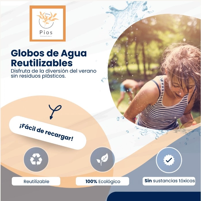 PACK 8 BOMBITAS DE AGUA REUTILIZABLES CON CIERRE MAGNÉTICO - 3