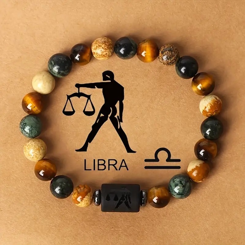 PULSERA ZODIACO PIEDRA OJO DE TIGRE LIBRA - 1