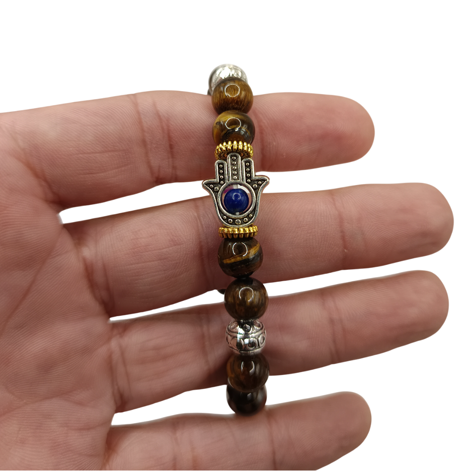 PULSERA MANO HAMSA PLATA - 1