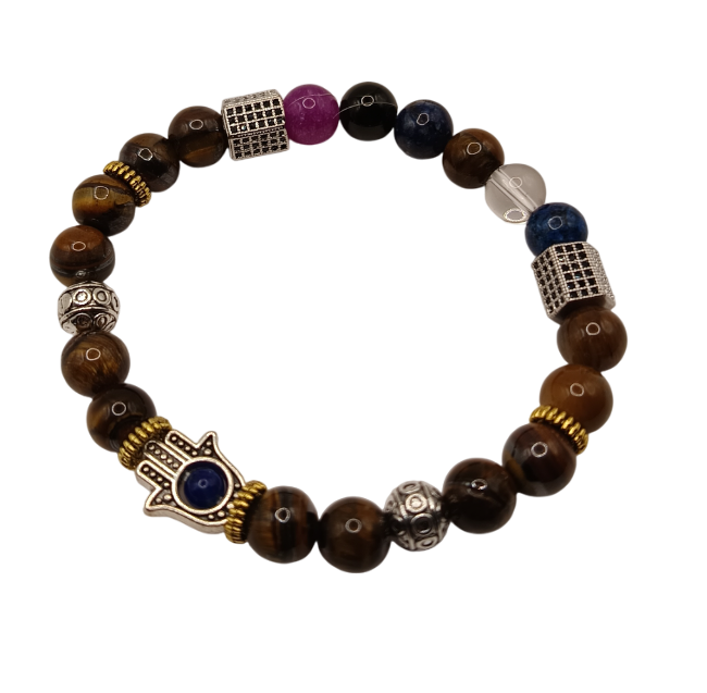 PULSERA MANO HAMSA PLATA - 3