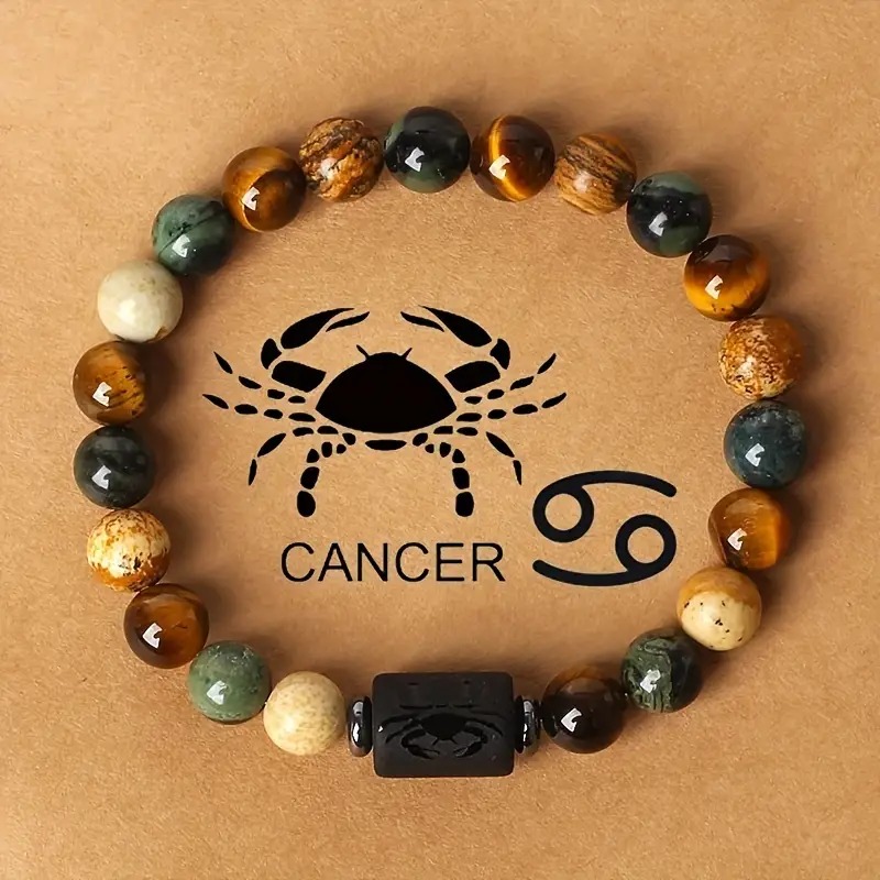 PULSERA ZODIACO PIEDRA OJO DE TIGRE CÁNCER - 1