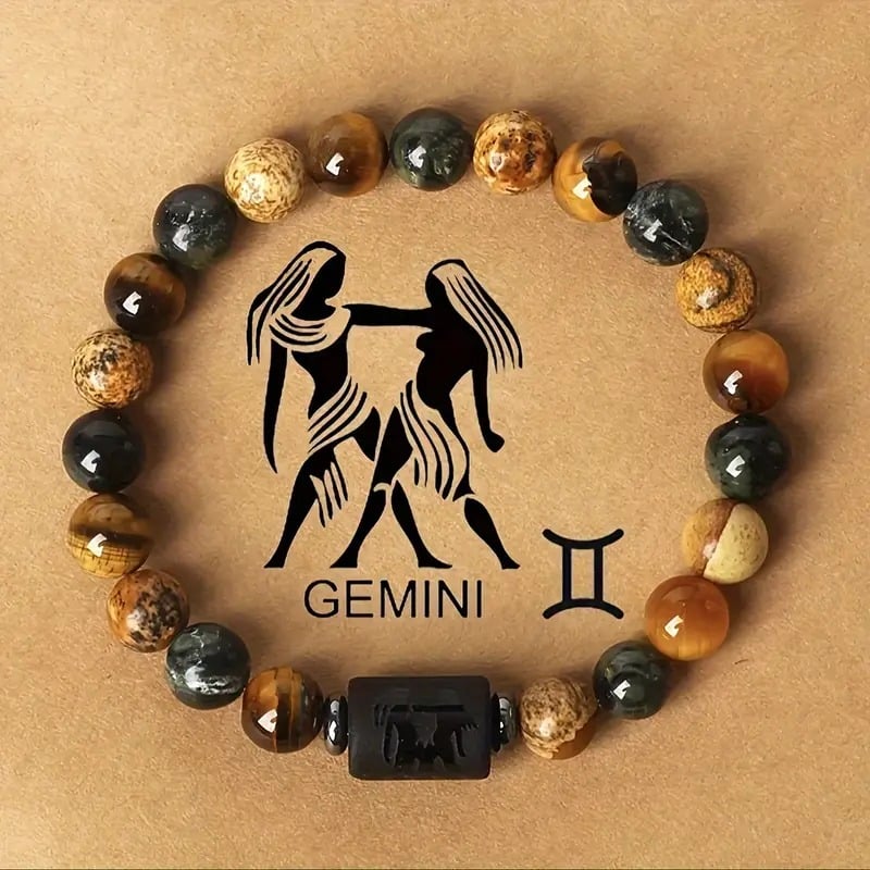 PULSERA ZODIACO PIEDRA OJO DE TIGRE GÉMINIS - 1