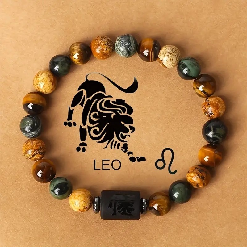 PULSERA ZODIACO PIEDRA OJO DE TIGRE LEO - 1
