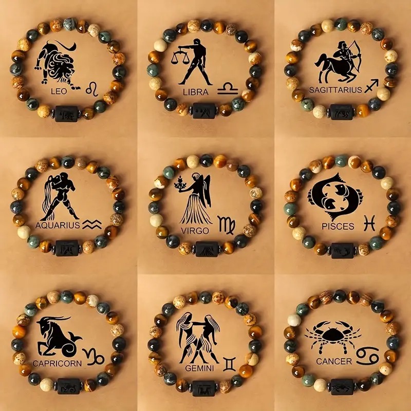 PULSERA ZODIACO PIEDRA OJO DE TIGRE LEO - 2