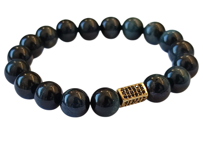 PULSERA DE OJO DE TIGRE AZUL – INTUICIÓN, PROTECCIÓN Y PODER INTERIOR - 1