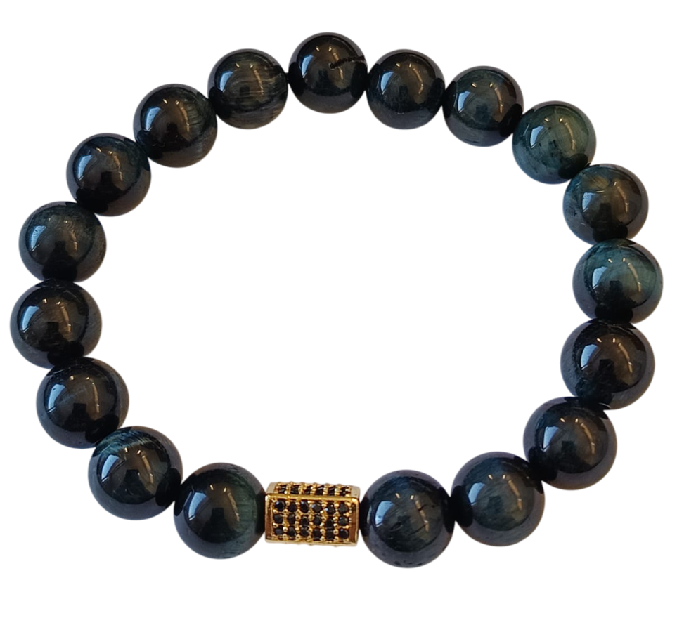 PULSERA DE OJO DE TIGRE AZUL – INTUICIÓN, PROTECCIÓN Y PODER INTERIOR - 3