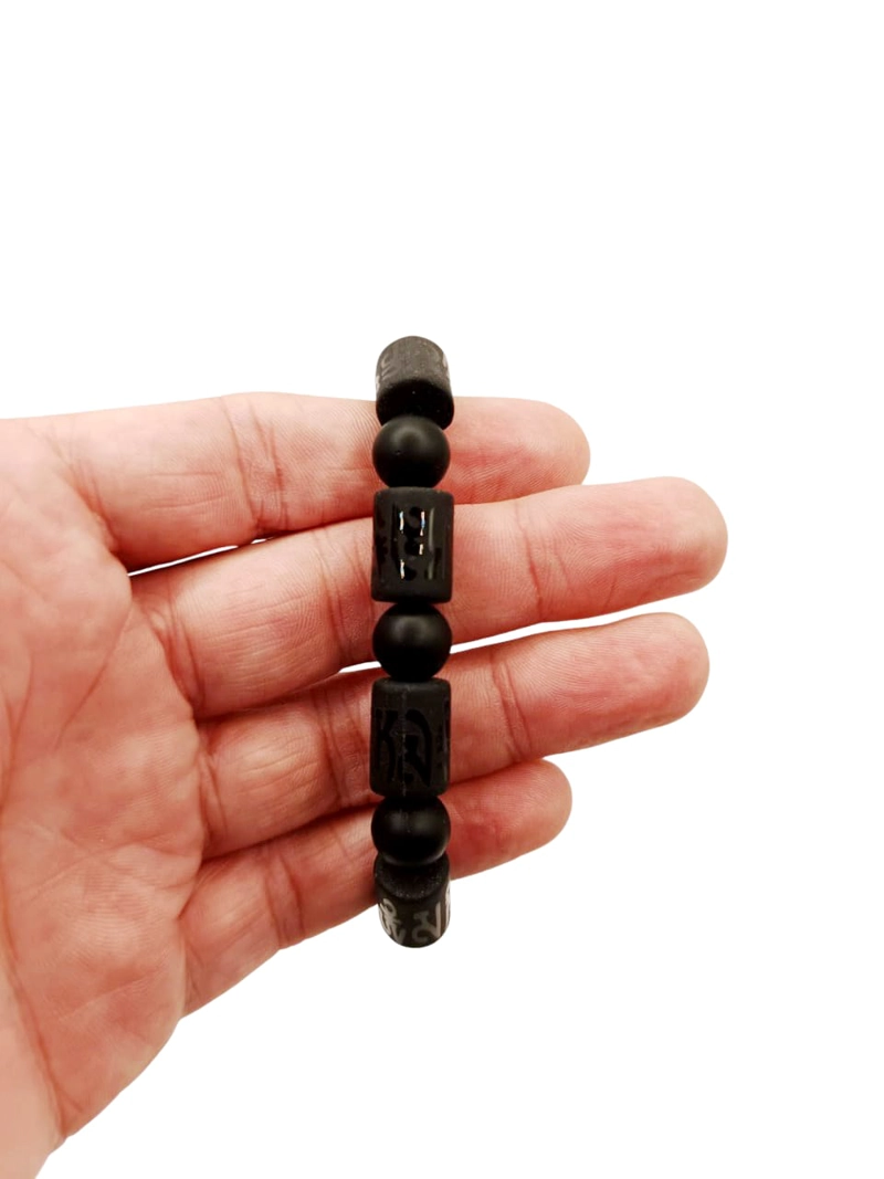 PULSERA DE ÁGATA EN COLOR NEGRO Y CRISTAL DE ROCA – SERENIDAD, PROTECCIÓN Y LUZ INTERIOR - 2
