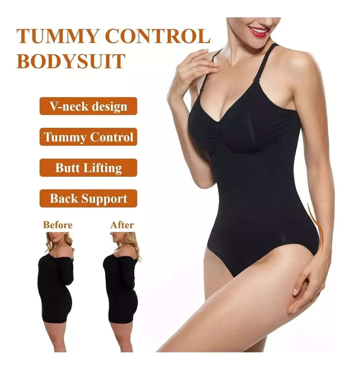 BODY MUJER AJUSTABLE MODELADOR COMPRESIÓN CALCE COMODO 826 - 4