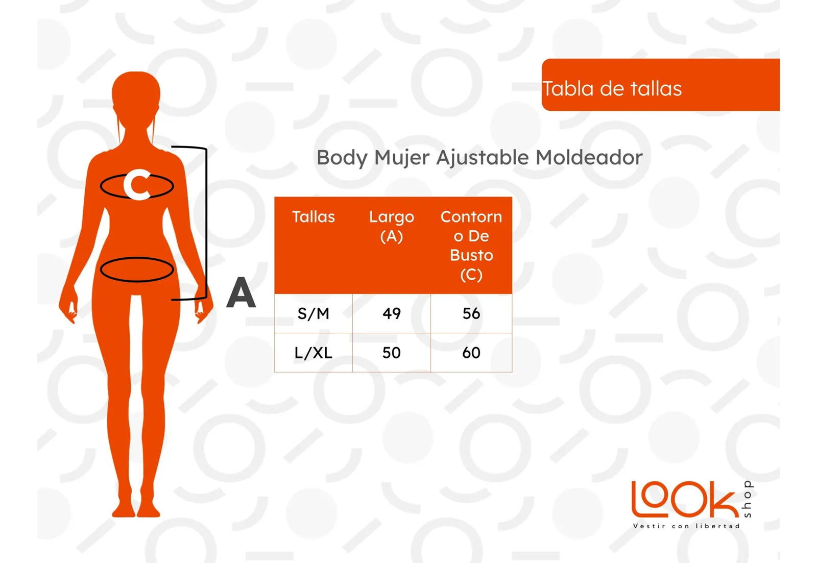 BODY MUJER AJUSTABLE MODELADOR COMPRESIÓN CALCE COMODO 826 - 6