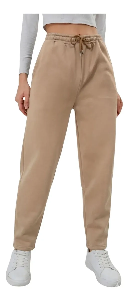 PANTALON JOGGER BUZO MUJER ALGODON FORRO POLAR 138 - 1