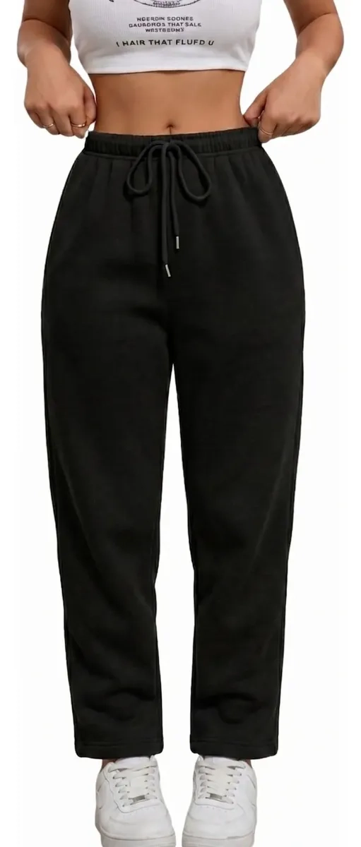 PANTALON JOGGER BUZO MUJER ALGODON FORRO POLAR 138 - 1