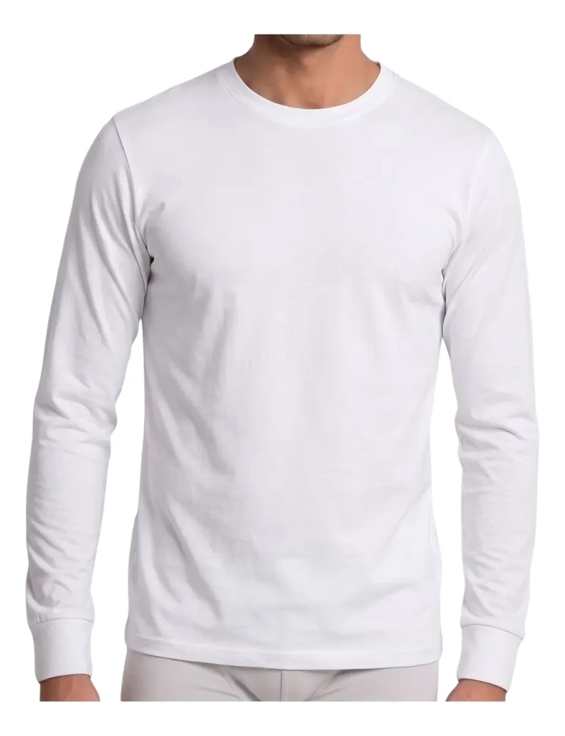 CAMISETA MANGA LARGA ALGODON, NEGRA, GRIS, BLANCO. ADULTO .11 - 4