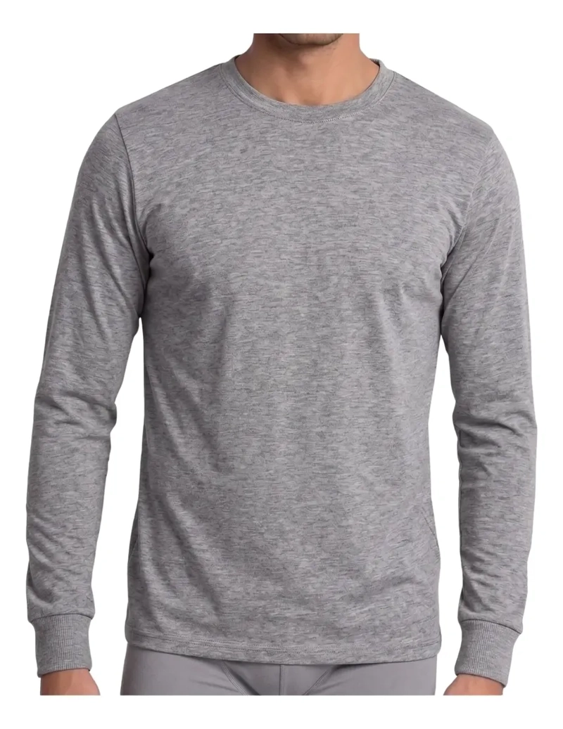 CAMISETA MANGA LARGA ALGODON, NEGRA, GRIS, BLANCO. ADULTO .11 - 4