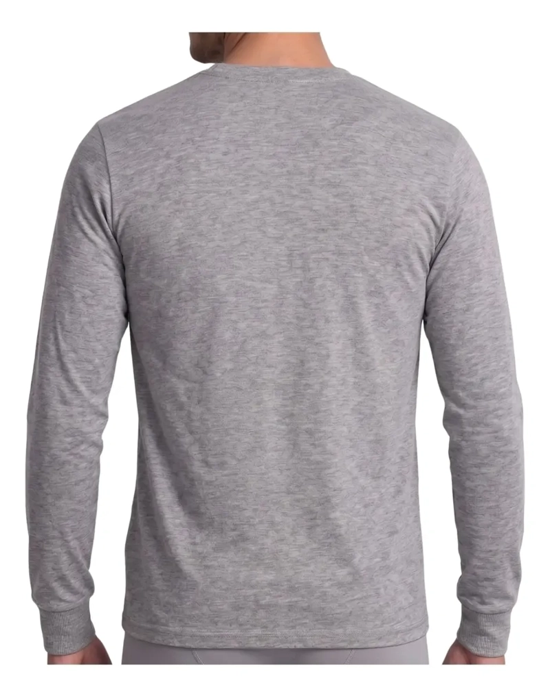 CAMISETA MANGA LARGA ALGODON, NEGRA, GRIS, BLANCO. ADULTO .11 - 5