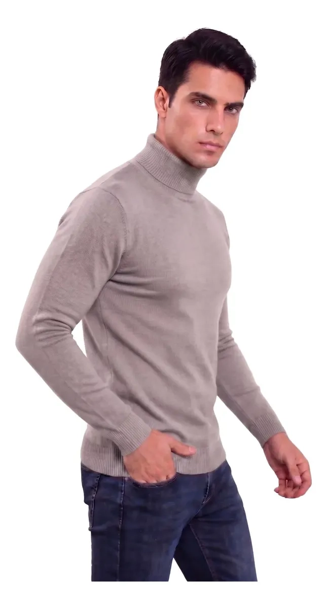 SWEATER TEJIDO HOMBRE CUELLO SUBIDO BEATLE 096 - 2