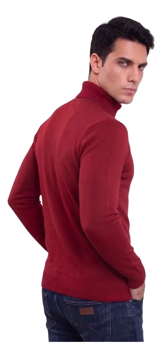 SWEATER TEJIDO HOMBRE CUELLO SUBIDO BEATLE 096 - 3