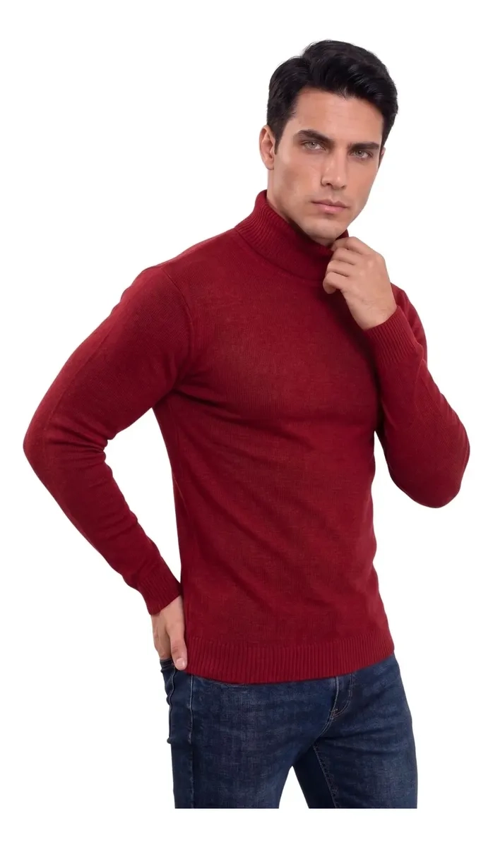 SWEATER TEJIDO HOMBRE CUELLO SUBIDO BEATLE 096 - 4
