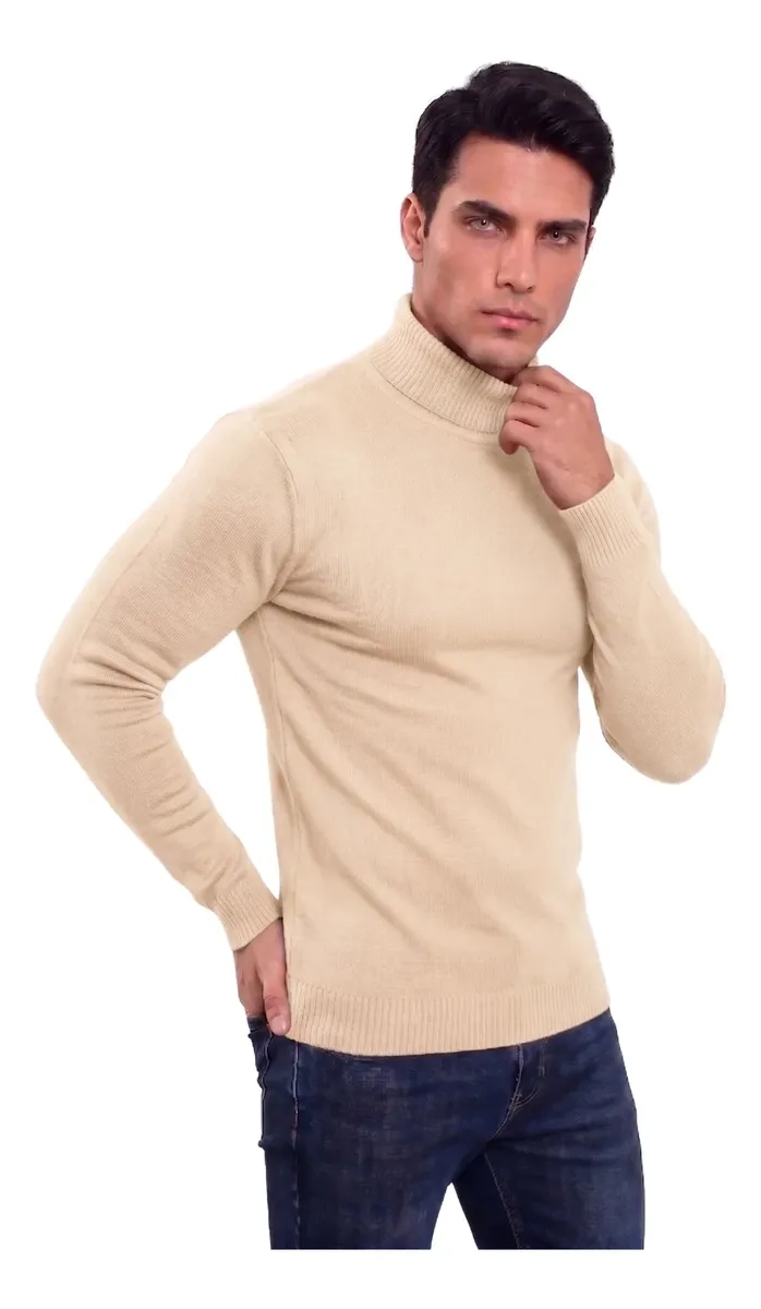 SWEATER TEJIDO HOMBRE CUELLO SUBIDO BEATLE 096 - 4
