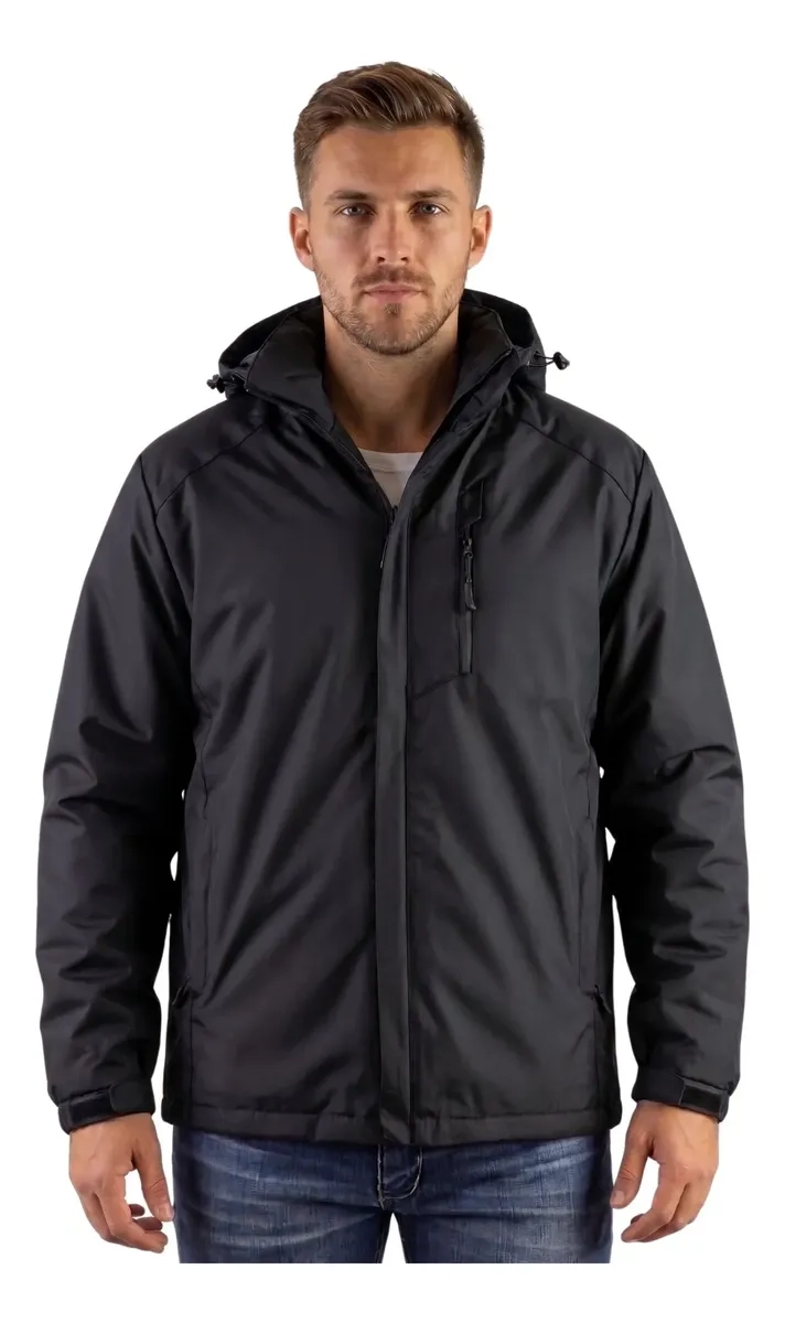 CHAQUETA HOMBRE PREMIUM EXCELENTE CALIDAD PARKA FORRO PIEL H302 - 1